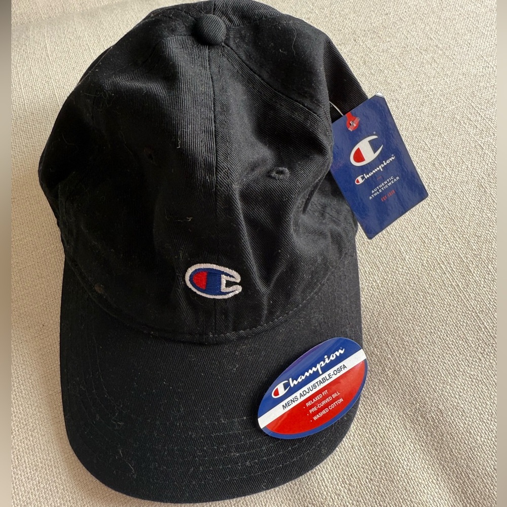 Champion Black Adjustable Cap